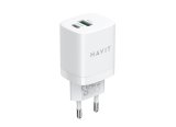 Havit UC30 EU - GaN rejseoplader med to porte 33 W, hvid #1