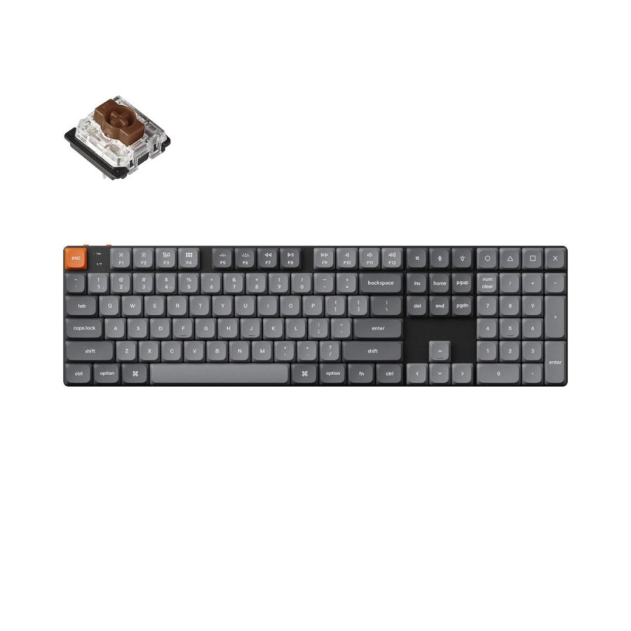 Keychron K5 Max tastatur Universel USB + RF Wireless + Bluetooth Sort, Gr� #1