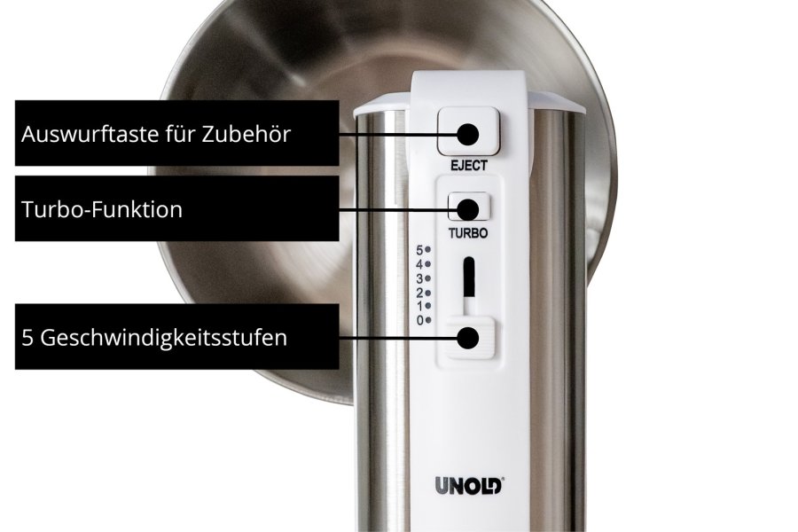 Unold 78720 rremaskine og mikser Hndmixer 500 W Hvid #4