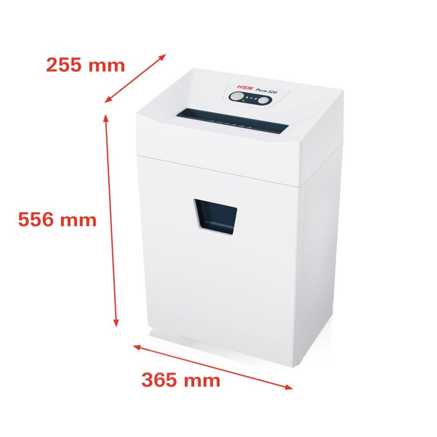 HSM Pure 320 papirmakulator Delvist makulering 23 cm Hvid #3