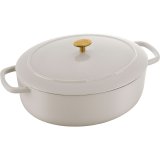 BALLARINI BELLAMONTE Garnek żeliwny owalny 7.5 ltr, kość słoniowa #4