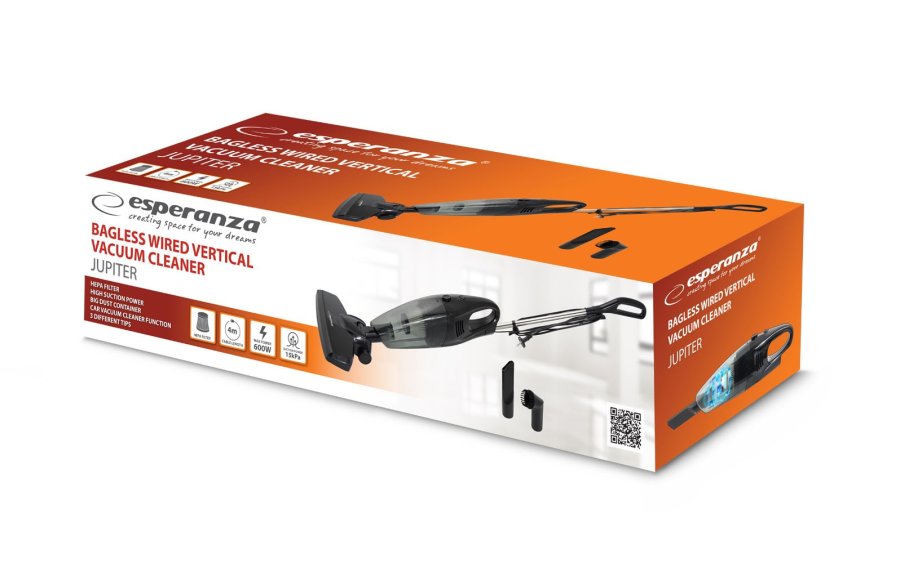 Esperanza EHV101K opretstende stvsuger med ledning 600W #2