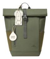 Rivacase Eden rygs�k Rejserygs�k Oliven PU-l�der, Polyester, Genanvendt polyethylenterephthalat (rPET) #25