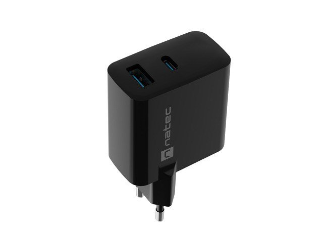 NATEC RIBERA GAN CHARGER 1x USB-A + 1x USB-C 45W SORT #4