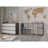 MALAX REOL 2X4 ANTRACIT/HVID #8