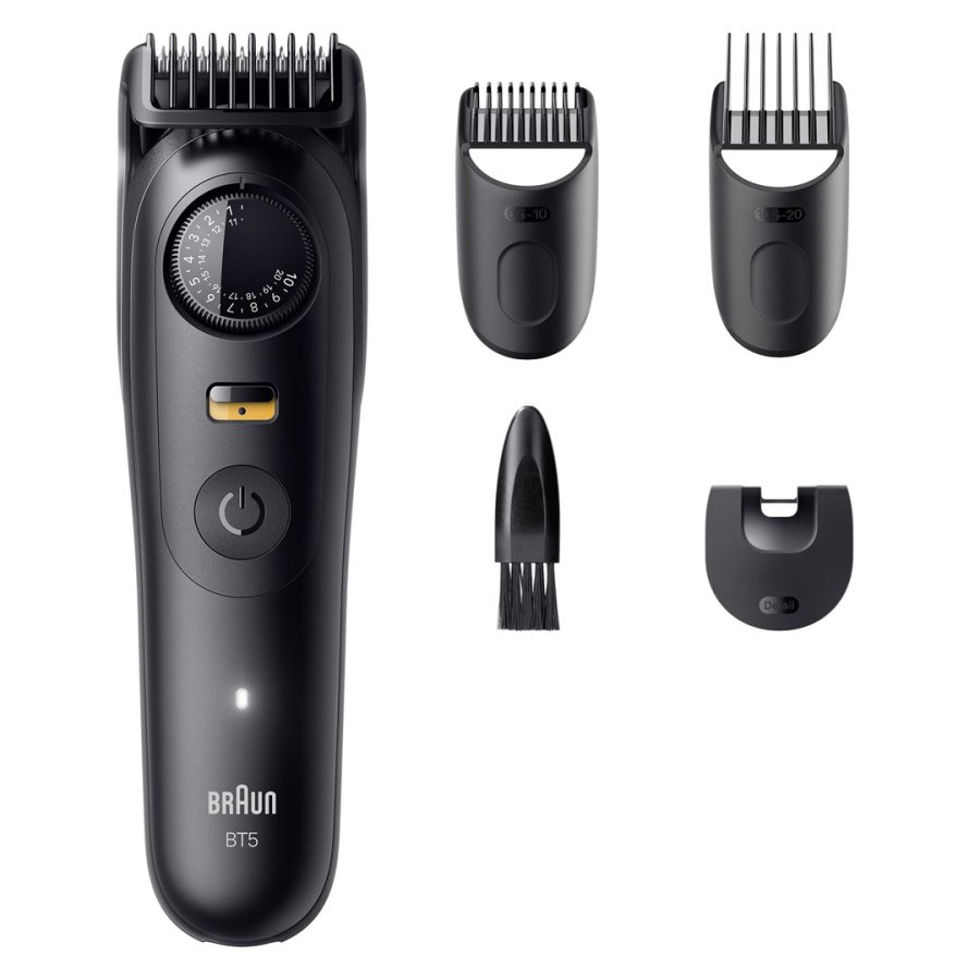 Braun BeardTrimmer 5 80789813 skg trimmer Vekselstrm/batteri 20 2 cm Vd og tr Sort #4