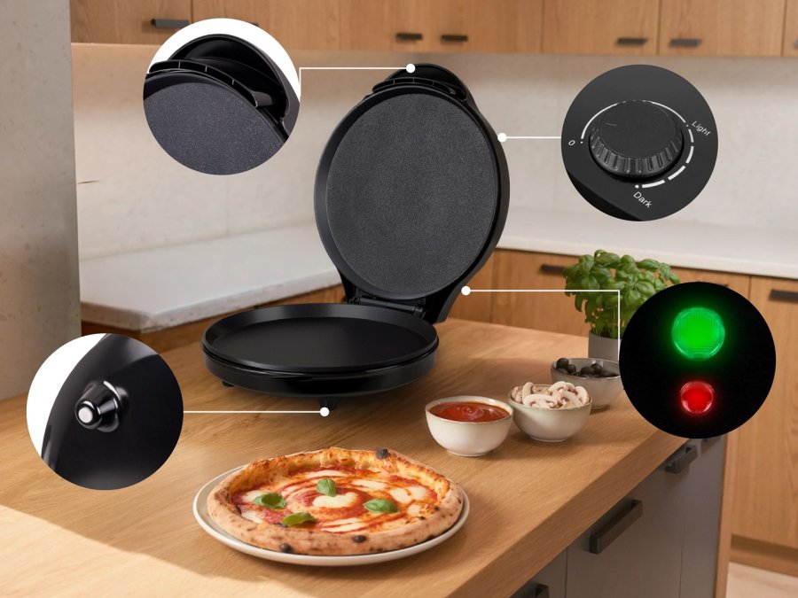 ELDOM ST1000 PIZZAMASKINE 1450W SORT #7