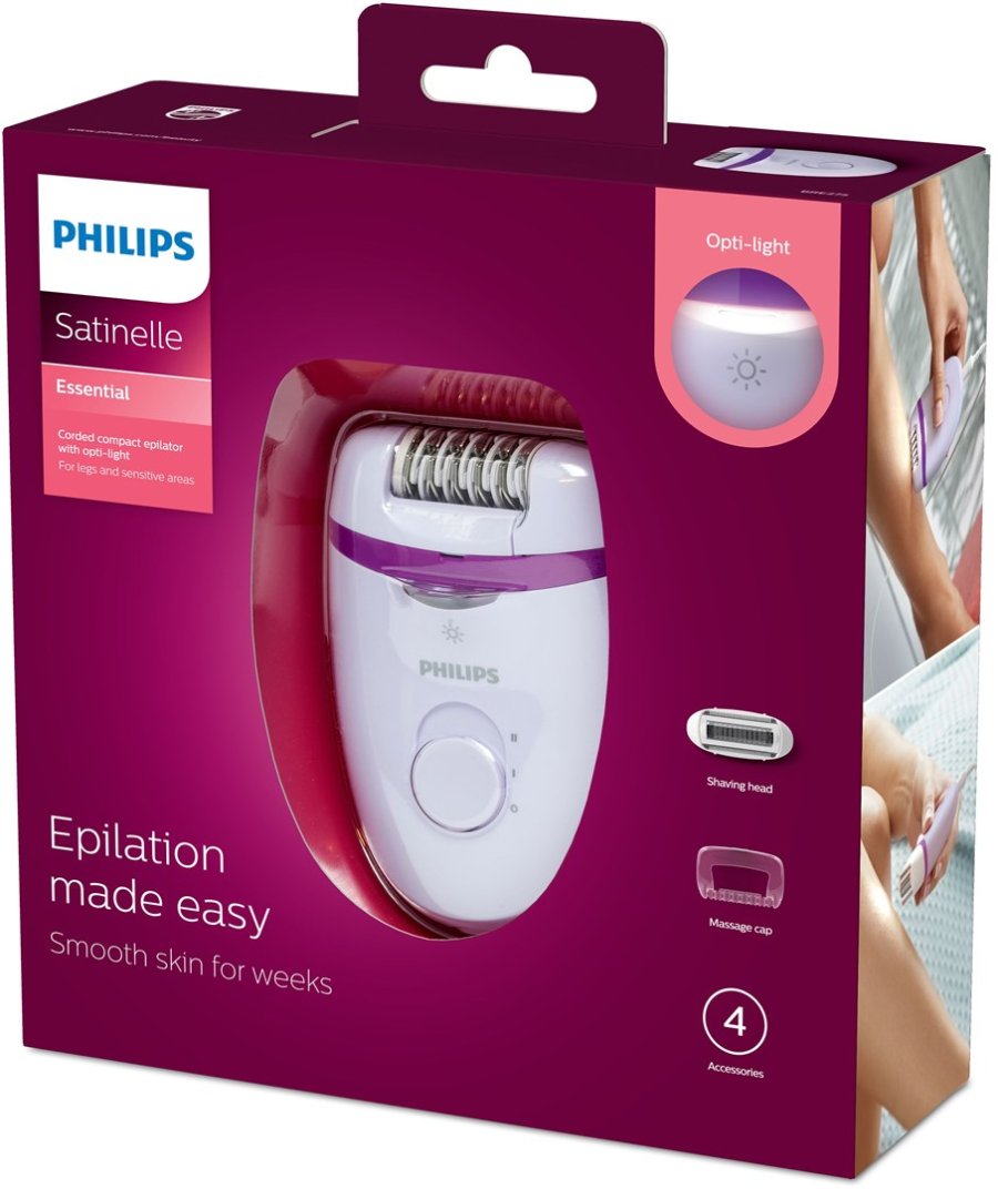 Philips Satinelle Essential Med Opti-light til benene, Kompakt epilator med ledning #10