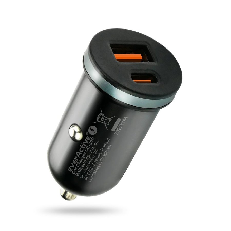Car charger everActive CC-30Q USB + USB-C QC 3.0 PD 35W #1