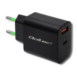 Qoltec 51713 Oplader | 18W | 5-12V | 1,5-3A | USB type C PD | USB QC 3.0 | Sort #1