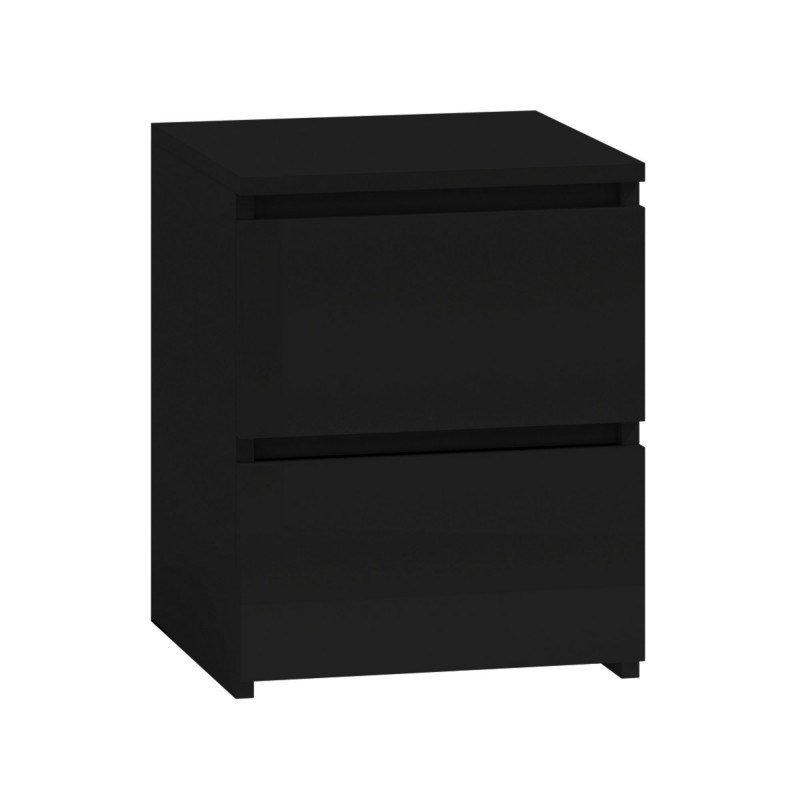 Topeshop M2 CZER sengelampe & sengebord 2 skuffe(r) Sort #3