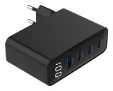 Gembird TA-UC-PDQC100LCD-01-BK oplader til mobil enhed Laptop, Smartphone Sort Vekselstrm Hurtig opladning Indendrs #4