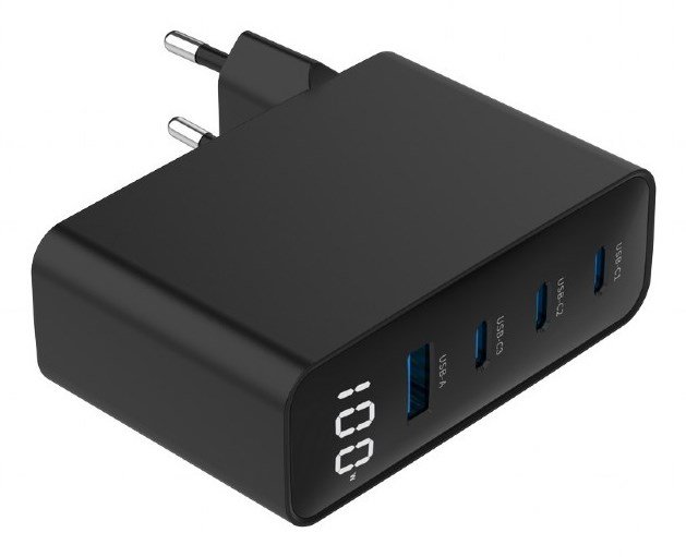 Gembird TA-UC-PDQC100LCD-01-BK oplader til mobil enhed Laptop, Smartphone Sort Vekselstrm Hurtig opladning Indendrs #4