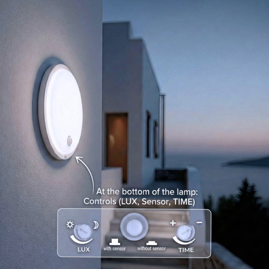 LED-lampe med bev�gelsessensor Maclean, PIR-sensor, farve hvid, 10 W, IP65, 1000 lm, neutral farve, MCE525 W #11