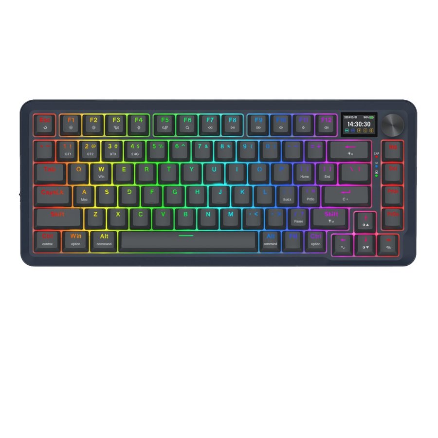 REDRAGON K708-RGB-PRO FLEKACT tastatur USB + RF Wireless + Bluetooth Sort #2
