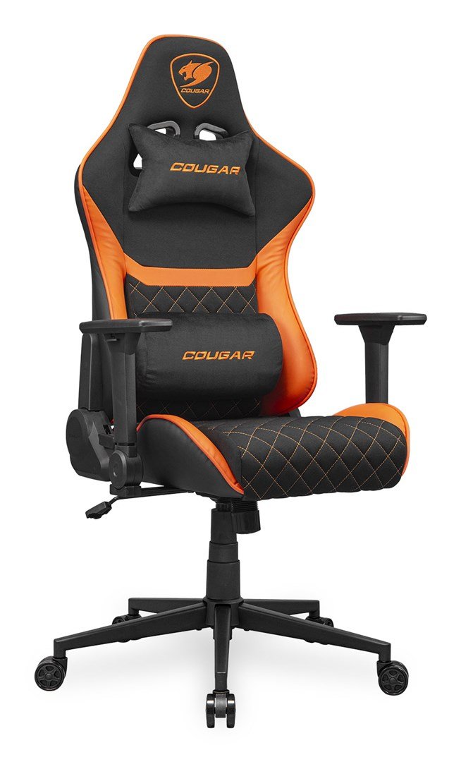 COUGAR CGR-A2F Universal gamingstol Polstret vatteret s�de Sort, Orange #3