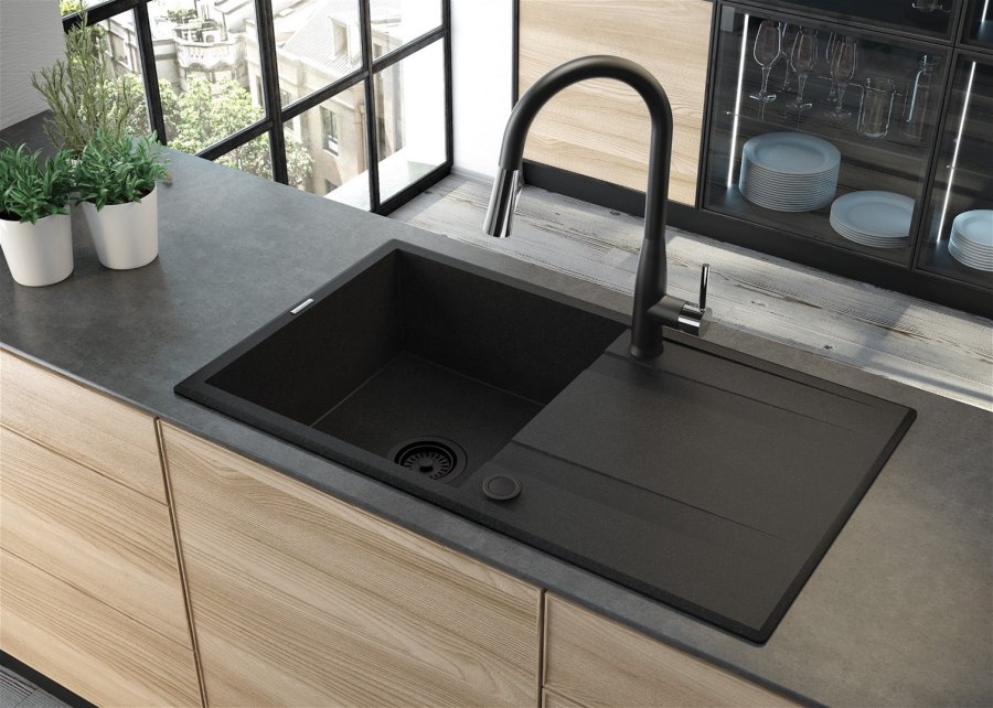Vask DEANTE Eridan (ZQE_A713) granit, 1-kammer 100x52 cm #7