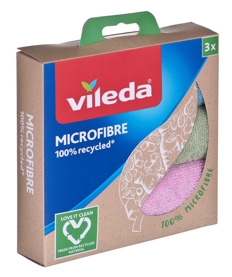 Mikrofiber rengringsklud Vileda 168310 Mikrofiber 3 Dele (3 enheder) #1