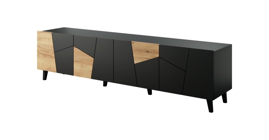 RTV-skab ETNA 200x42x52 sort mat + egetr #2