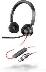 Poly Blackwire 3320 Stereo USB-C Headset +USB-C/A Adapter #6