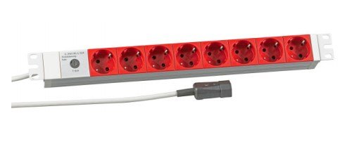 EFB Elektronik 691698K stikd�se 2 m 8 AC stikkontakt(er) R�d, Hvid #1