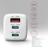 Axagon ACU-DPQ65W oplader til mobil enhed Mobiltelefon, Netbook, Laptop, Smartphone, SmartWatch, Tablet, Universel Hvid Vekselstrm Hurtig opladning Indendrs #5