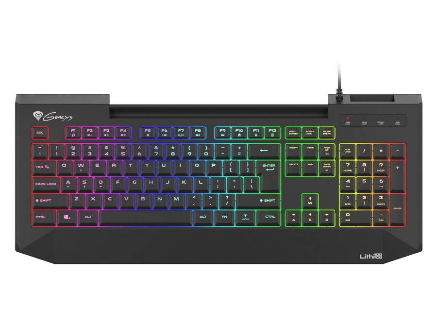 GENESIS Lith 400 RGB tastatur Spil USB QWERTY US International Sort #3