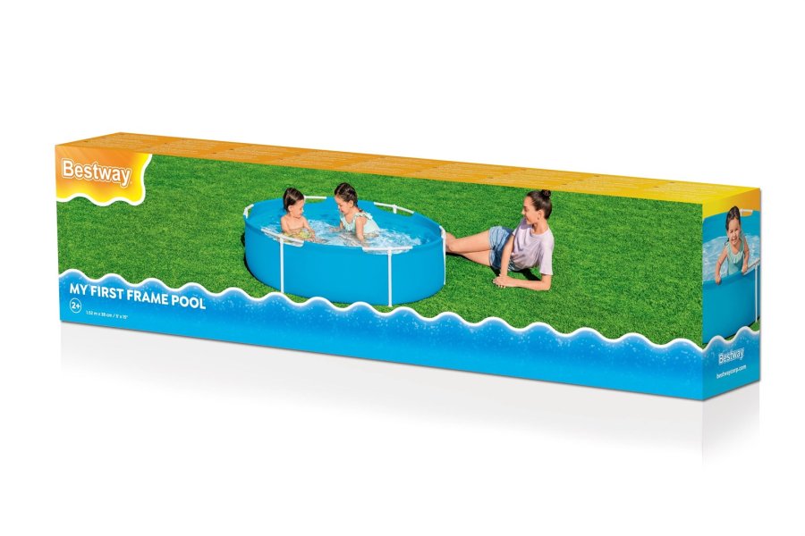 Bestway 56283 / 24 swimmingpool til over jorden Indrammet pool Rund Bl� #11