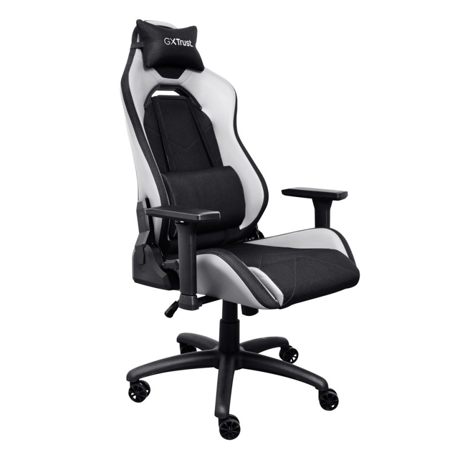 Trust GXT 714 RUYA Universal gamingstol Sort, Hvid #1