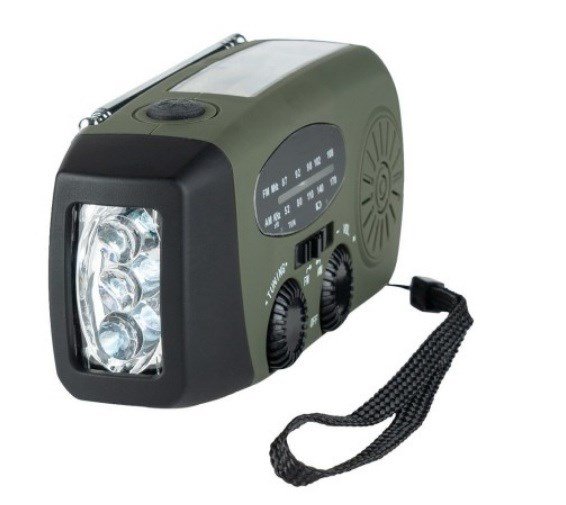 Fosco Emergency Ndradio med lys og powerbank Grn, Sort #2
