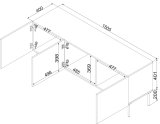 RTV-skab SIENA 150.5x40x60 sort mat #4