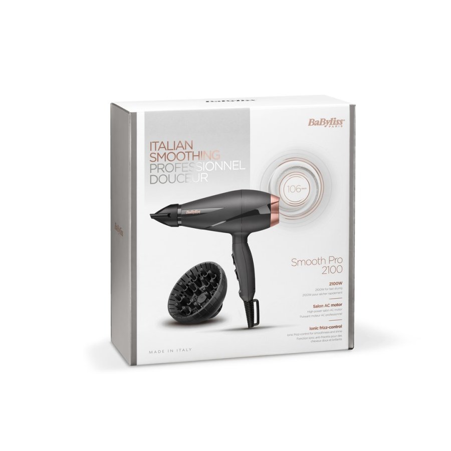 BaByliss Smooth Pro 2100 2100 W sort, rosa guld #15
