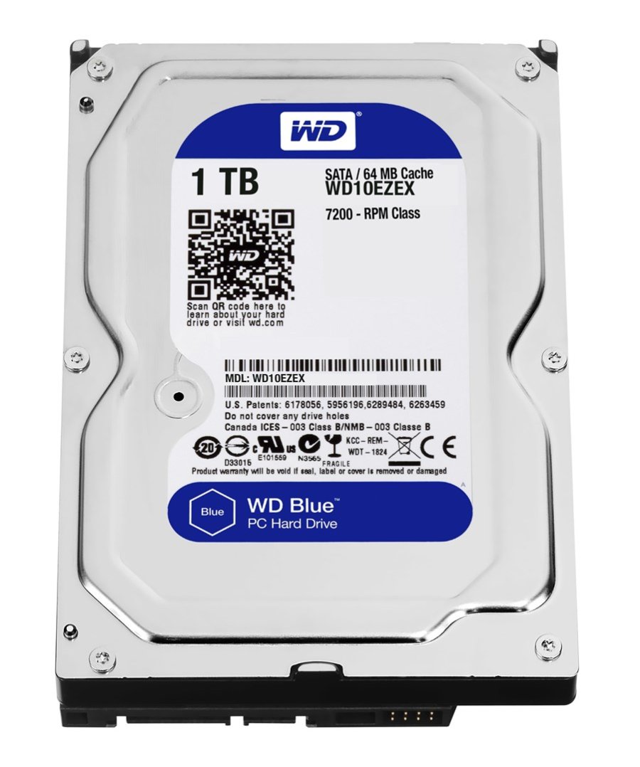 Western Digital Blue harddisk 1 TB 7200 rpm 64 MB 3.5