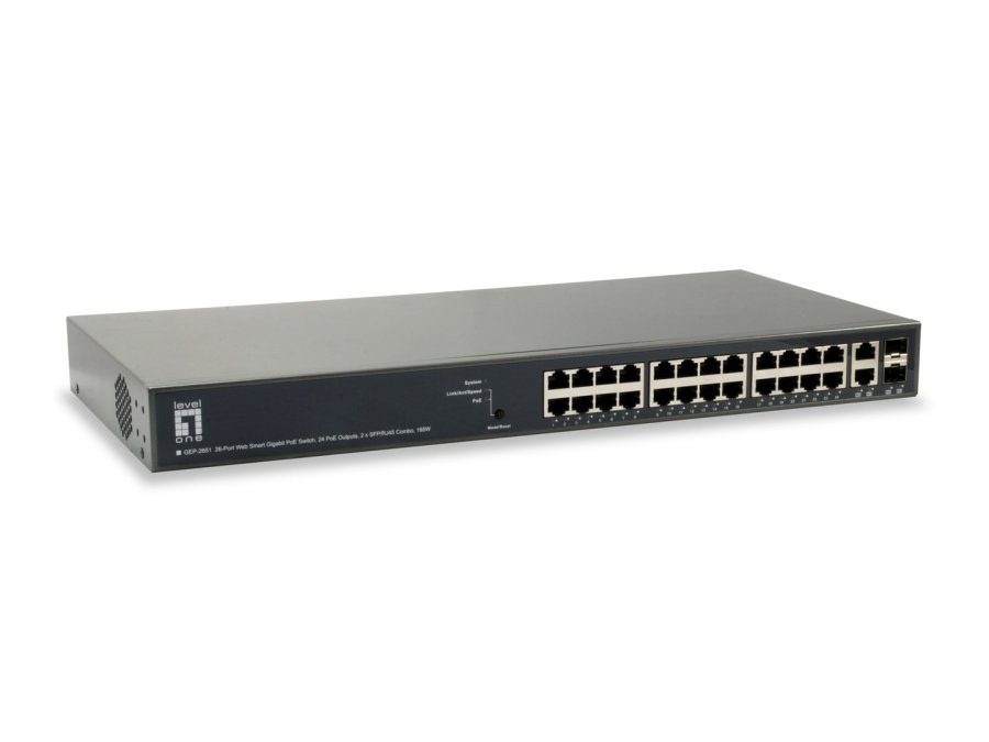 LevelOne GEP-2651 netv�rksswitch Administreret L3 Gigabit Ethernet (10/100/1000) Str�m over Ethernet (PoE) Sort #1
