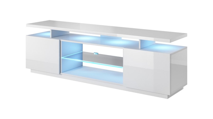 RTV-kabinet EVA 180x40x56 hvid/hvid blank #1