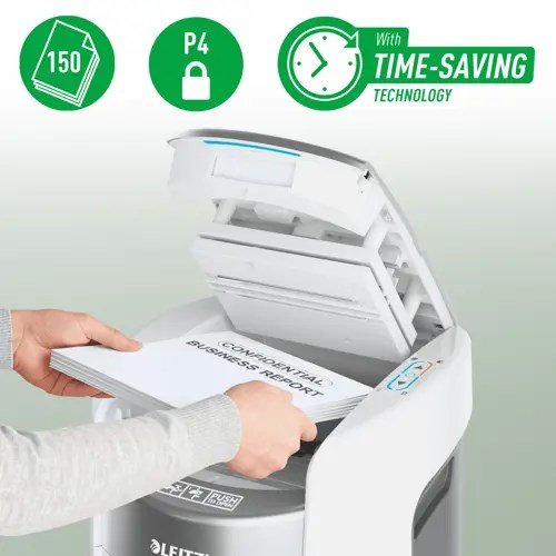 Leitz IQ Optimax AutoFeed 150 80380000 makulator, P4, 150 ark, 15 l affaldsbeholder #2