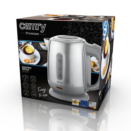 Camry Premium CR 1278 elkedel 1,2 L 1630 W Gr, Rustfrit stl #5