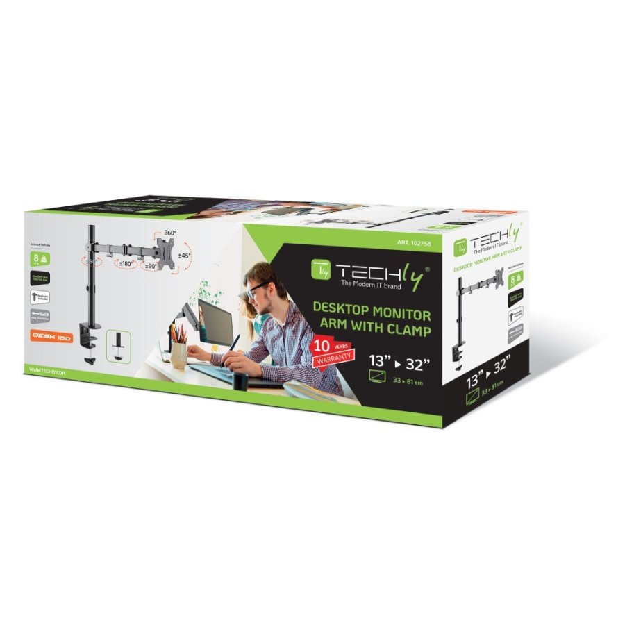 Techly ICA-LCD 503BK skrmbeslag og -stativer 81,3 cm (32