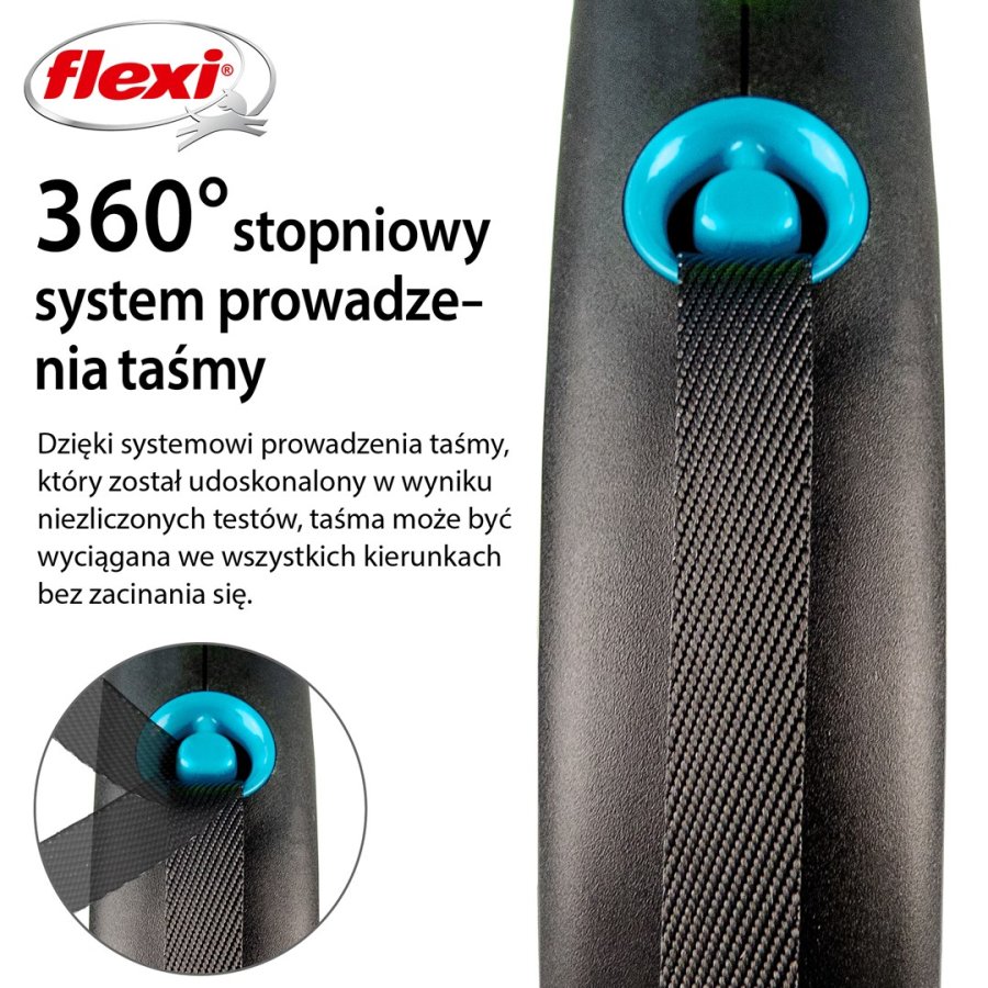 Flexi Automatisk snor Black Design S 5 m, Bl #3