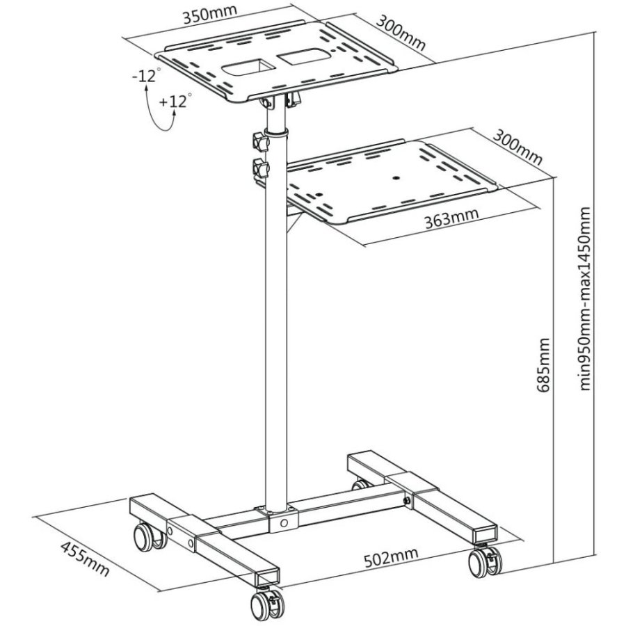Techly ICA-TB TPM-10 laptop stativ Sort #4