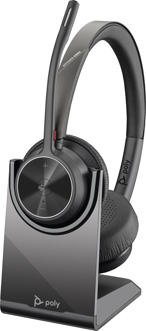 Poly Voyager 4320 UC Stereo USB-A-headset +BT700 USB-A-adapter + bordoplader #10
