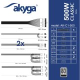 Akyga AK-C1-500 enhed til str�mforsyning 468 W 24-pin ATX ATX Sort #6