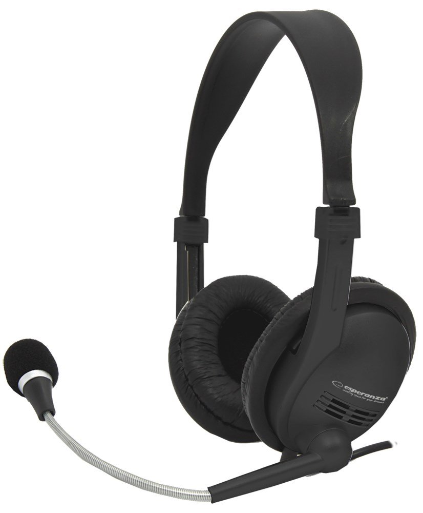 Esperanza EH115 hovedtelefoner/headset Ledningsf�rt Opkald/musik Sort #1