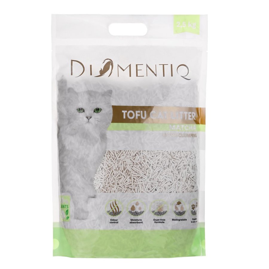 DIAMENTIQ Tofu Matcha Ultra clumping - plantegrus - 2,5 kg #3