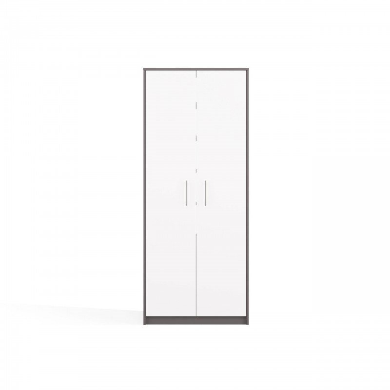 OLIV 2D ANTRACIT/HVID LUKKET REOL KOMPLET #7