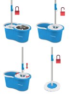Mop with Bucket Esperanza EHS006 Bl Hvid Mikrofiber #3