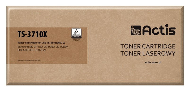 Actis Tonerpatron TS-3710X (erstatning Samsung MLT-D205E; Standard; 10000 sider; sort) #1