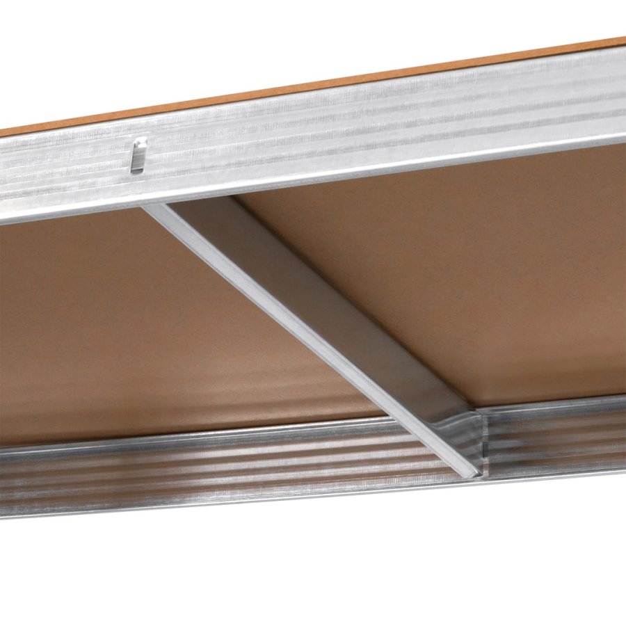 Metalreolskab 175 kg x5 180x90x40cm Rebel, galvaniseret, udtrkkeligt, MDF, RB-1250 #16