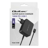 Qoltec 52388 oplader til mobil enhed Laptop, Brbar spillekonsol, Strmbank, Smartphone, SmartWatch, Tablet Sort Hurtig opladning Indendrs #6