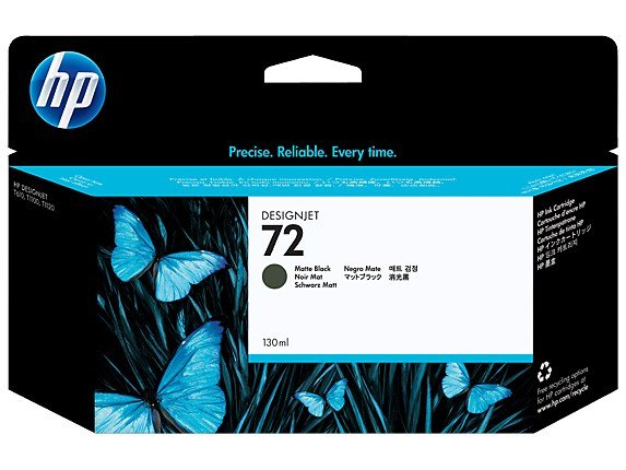 HP 72 DesignJet-blkpatron med 130 ml, mat sort #1